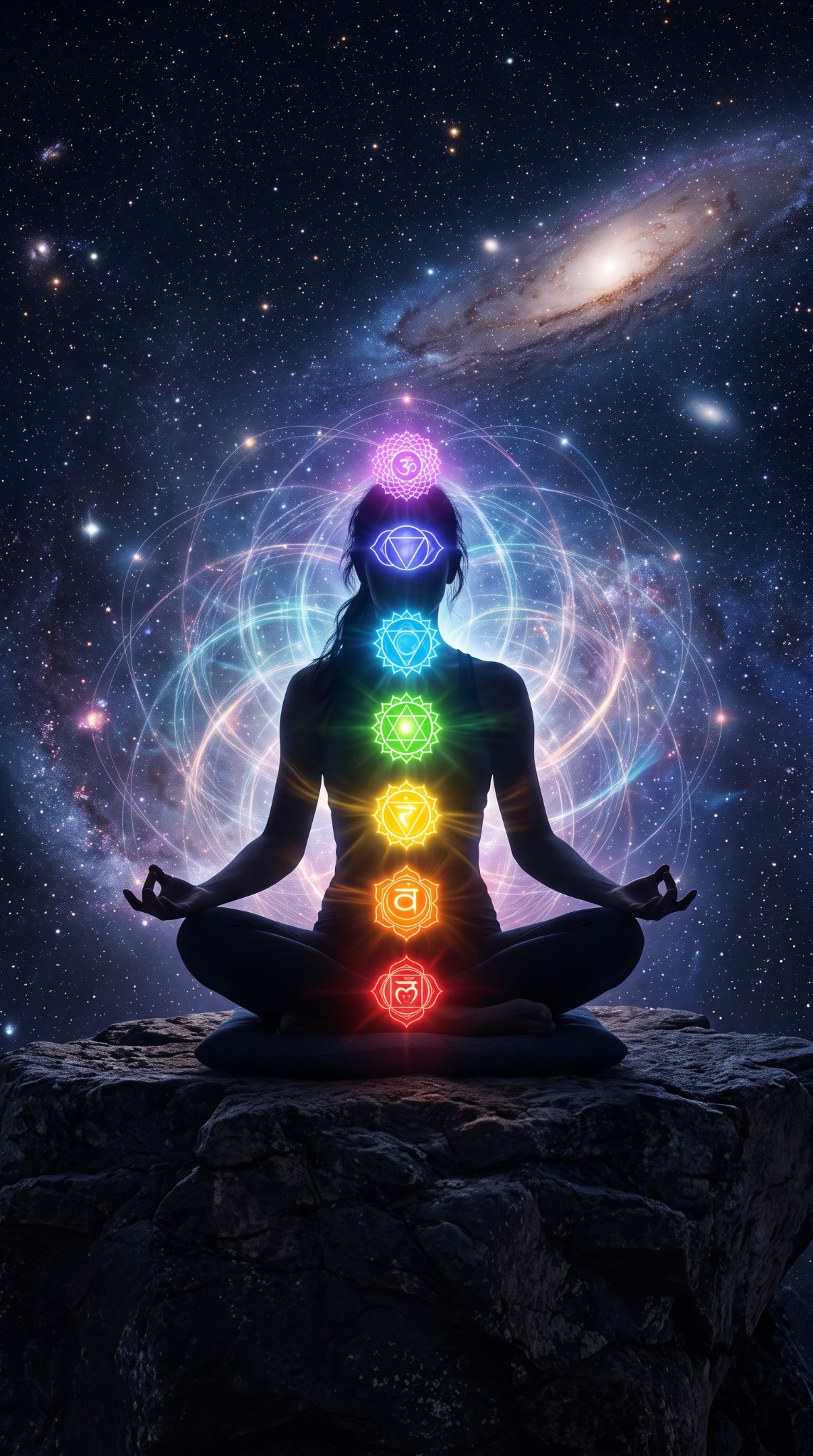 Seven chakra illustration