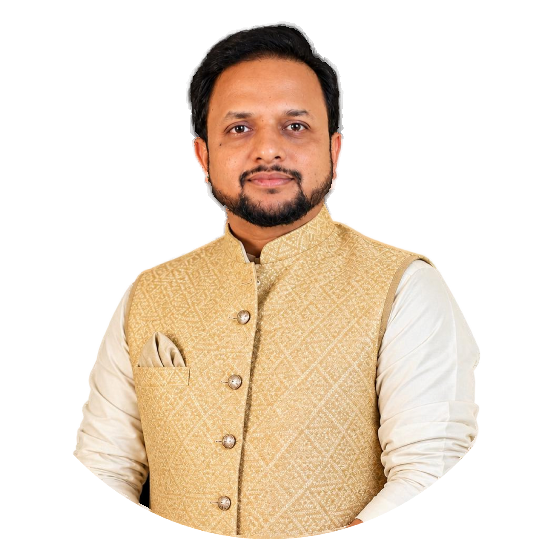 Acharya Devendranath in traditional ethnic attire